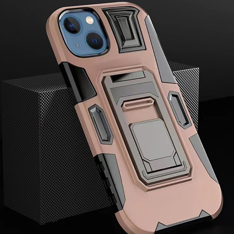 Heavy Duty Back Cover Phone Case with Built-in Stand, Anti-scratch, and Shockproof features